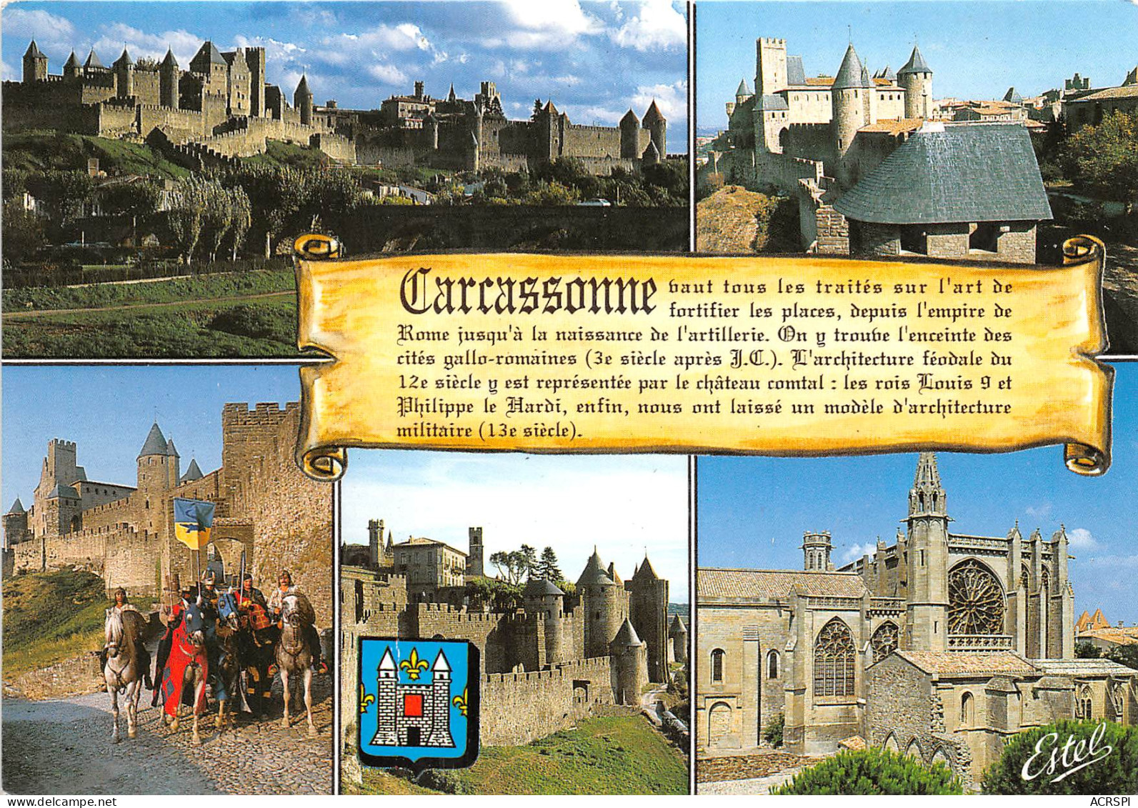 CARCASSONNE L Avant Porte D Aude Facade Sud Le Chateau Comtal  1(scan Recto-verso) MB2373 - Carcassonne
