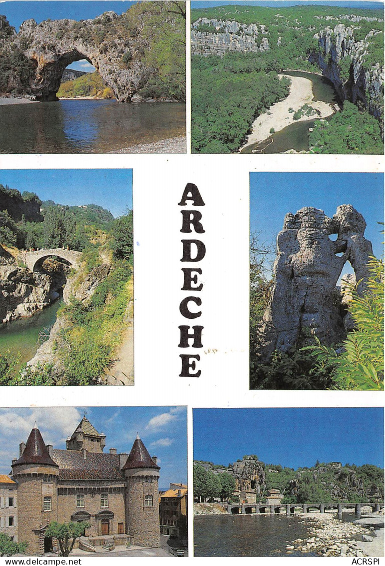 ARDECHE Le Pont D Arc Pont Du Diable Chateau D Aubenas Le Chassezac 15(scan Recto-verso) MB2375 - Other & Unclassified