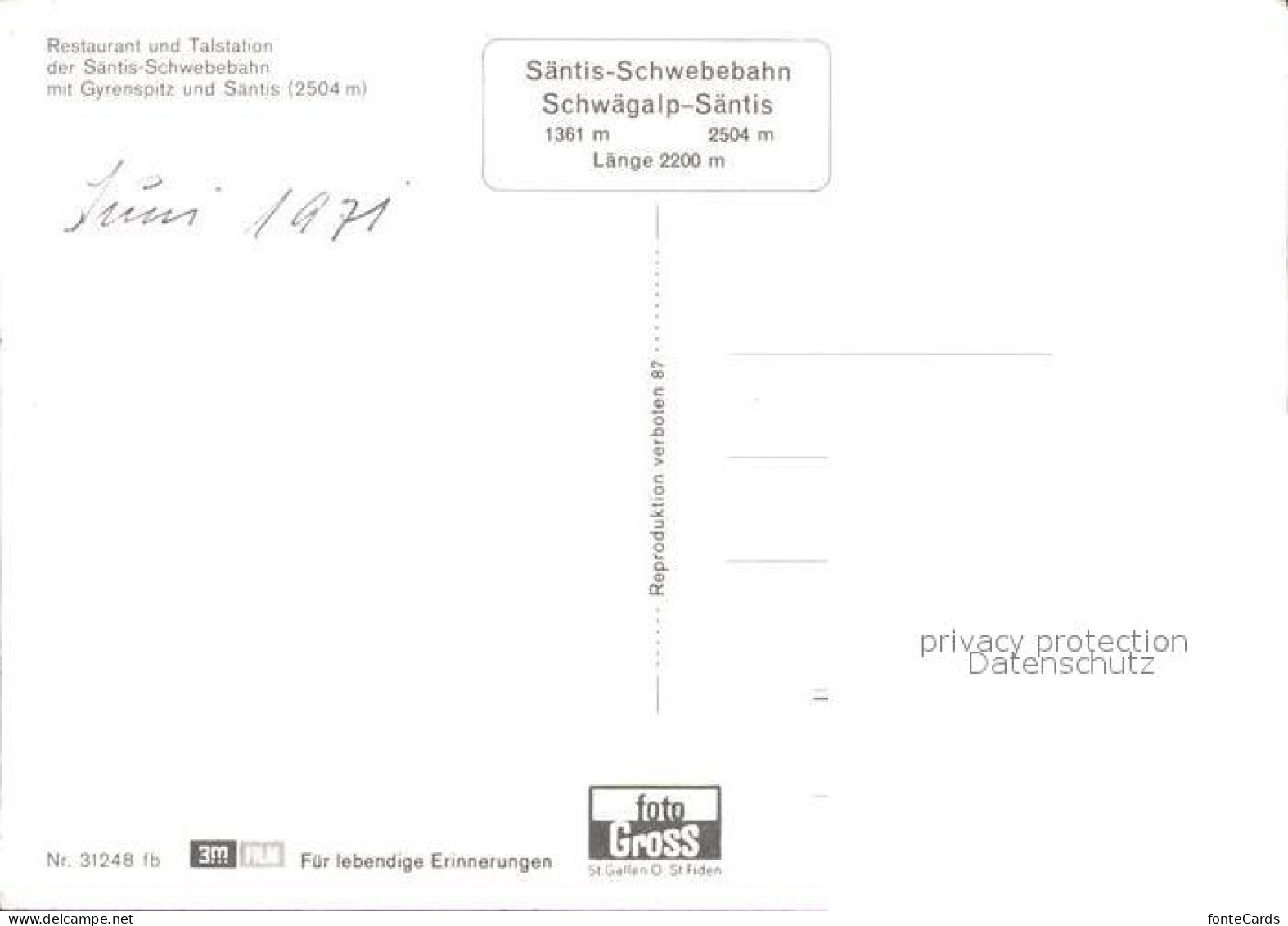 12505982 Saentis AR Restaurant Talstation Gyrenspitz  Saentis AR - Other & Unclassified