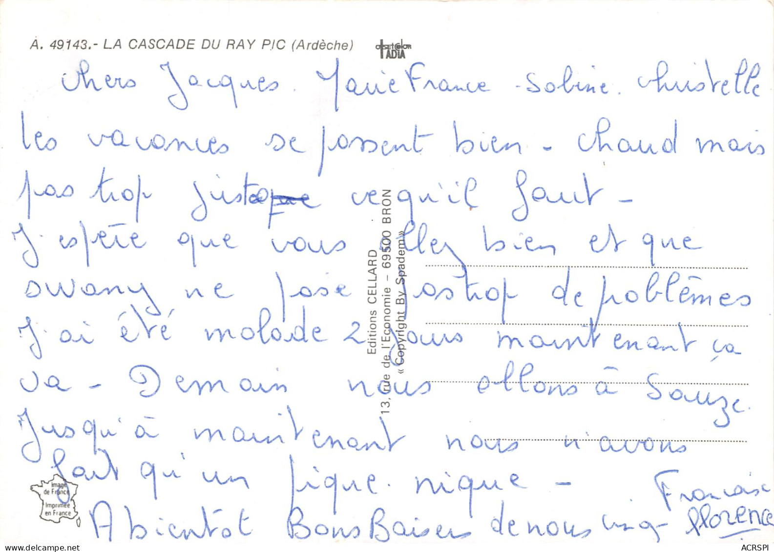 LA CASCADE DU RAY PIC 14(scan Recto-verso) MB2377 - Other & Unclassified