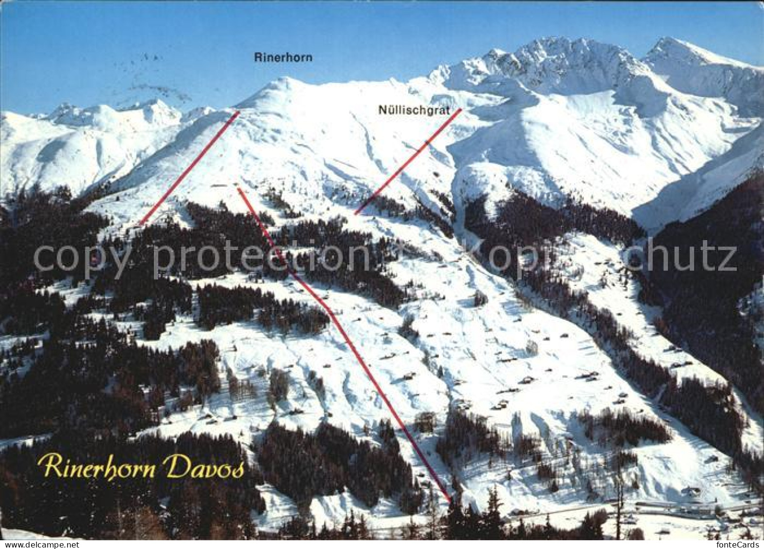 12502363 Davos GR Mit Rinerhorn Leidbachhorn Und Aelplihorn Davos Platz - Other & Unclassified