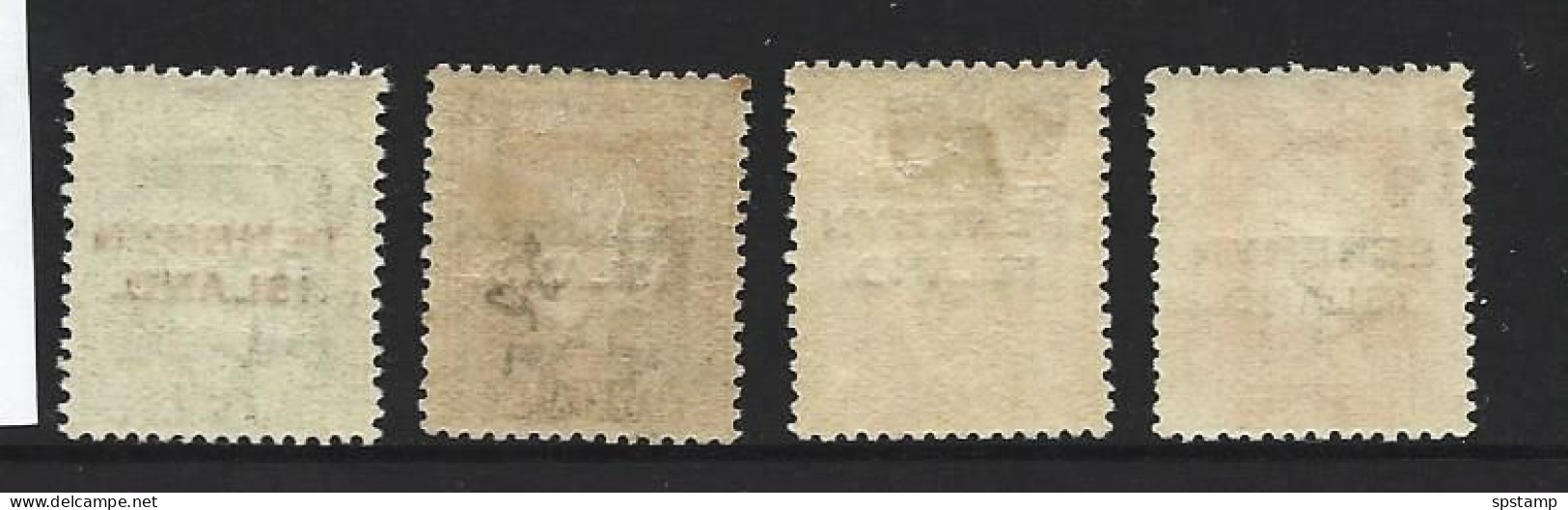 Penrhyn Island 1917 - 1920 Overprints On KGV Perf. 14 X 14.5 Set Of 4 FM - Penrhyn