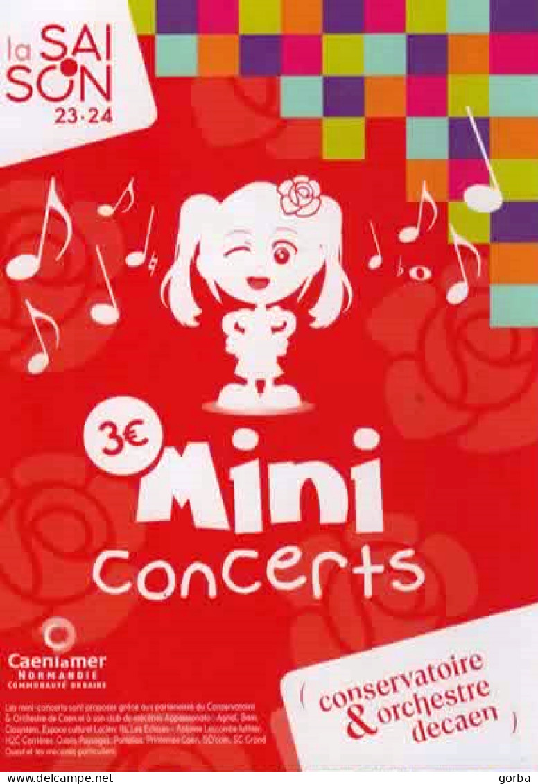 *CPM - Programme MINI CONCERT Du Concervatoire De CAEN (14) - Musik Und Musikanten