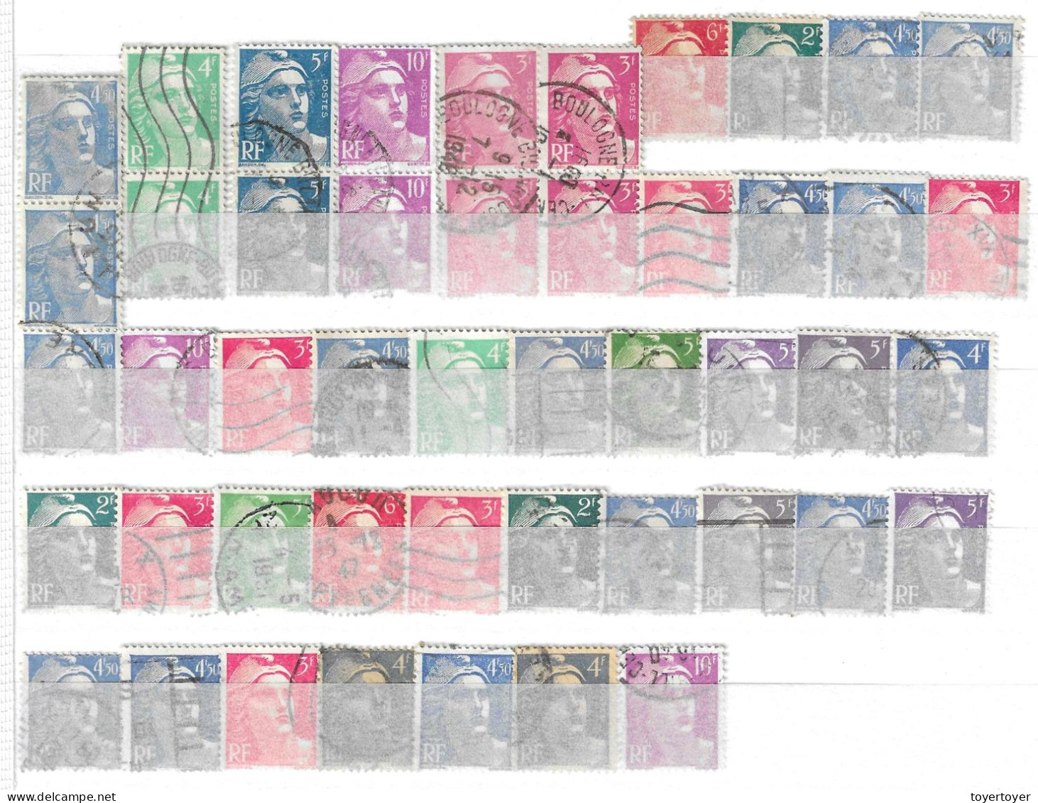 78  Lot De 315 Marianne De Gandon Oblitérés - Used Stamps