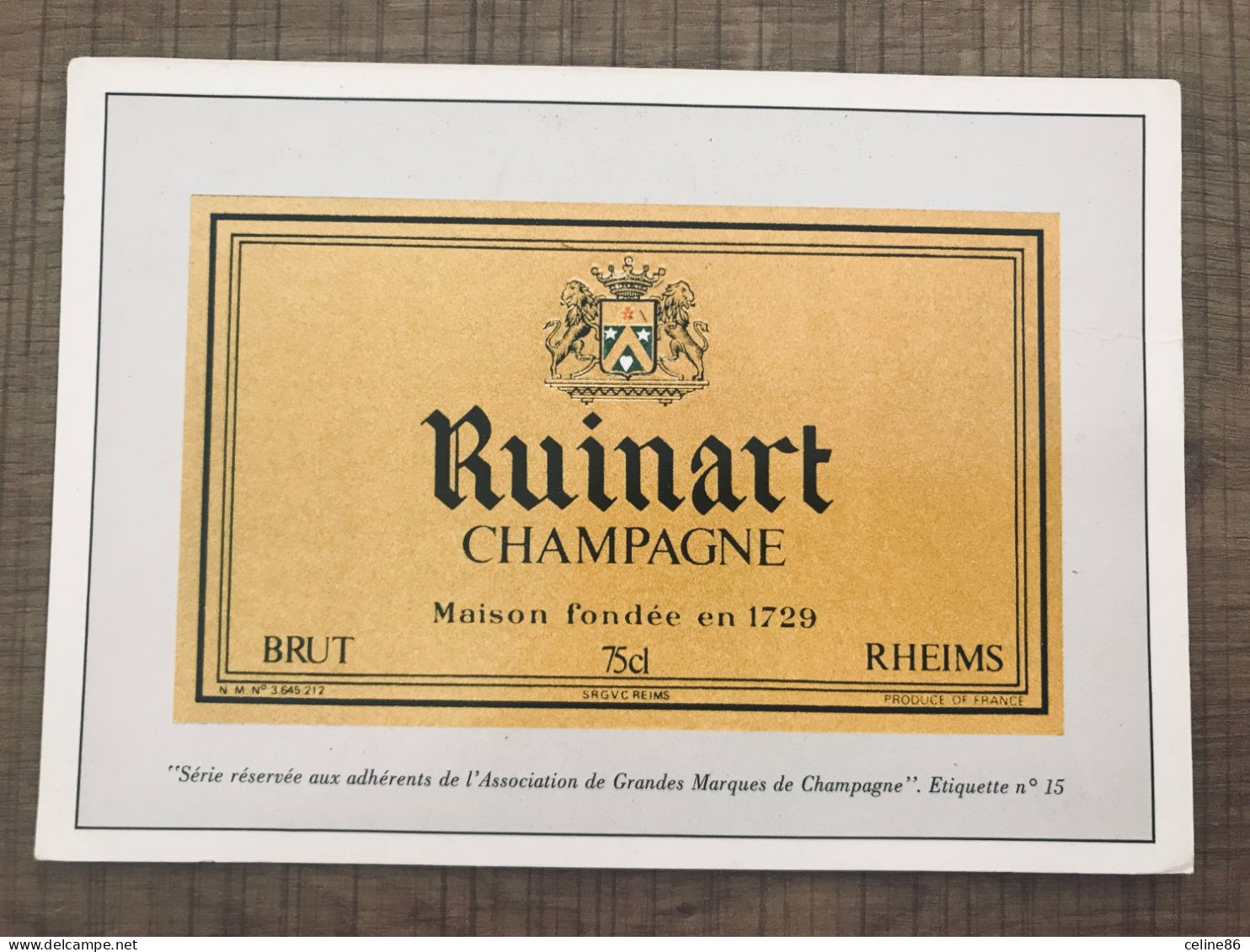 Ruinart Champagne Prestige Du Champagne Reims - Werbepostkarten