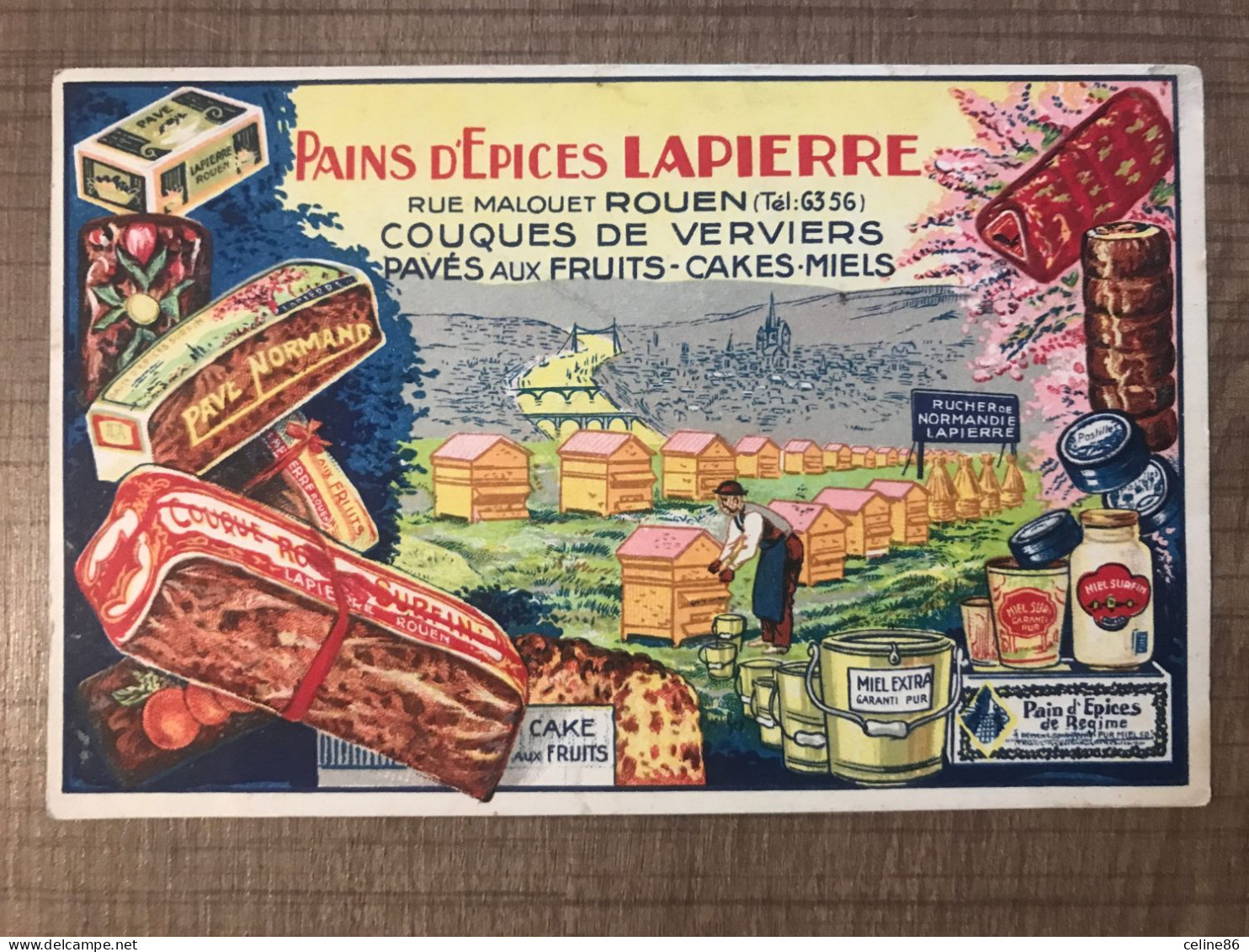 Pains D'épices LAPIERRE ROUEN - Werbepostkarten