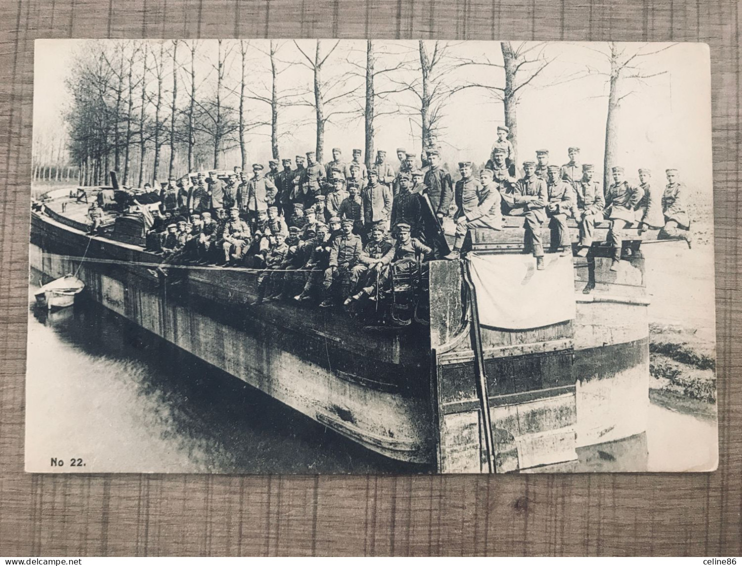 Péniche Groupe De Soldats Allemands Guerre 14-18 - War 1914-18