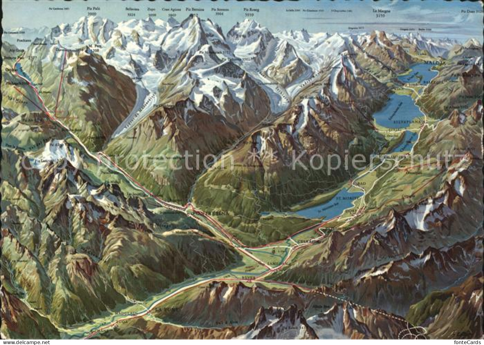 12496734 St Moritz GR Und Umgebung Aus Der Vogelperspektive Alpen St. Moritz - Autres & Non Classés