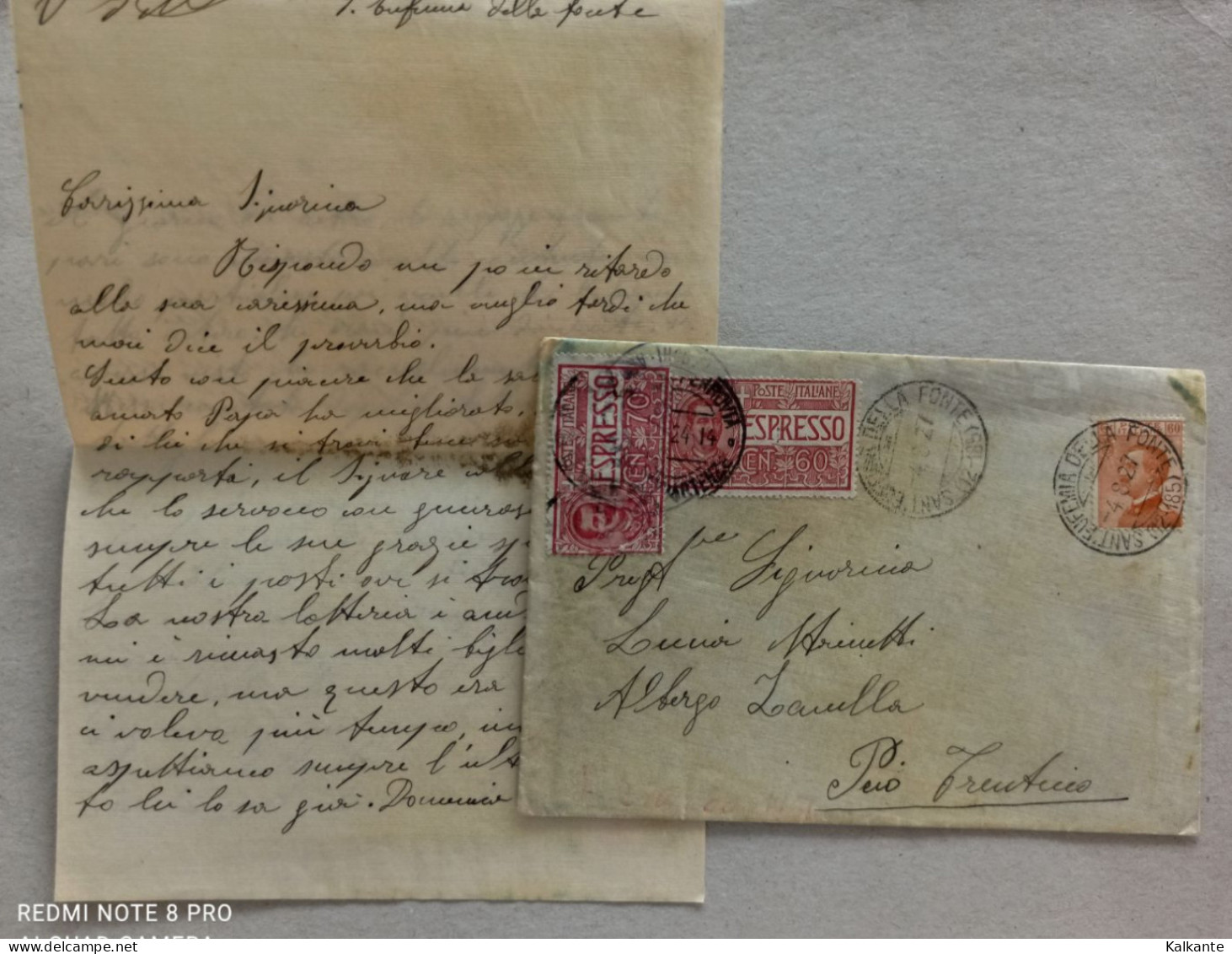 1927 - Lettera Viaggiata Con Affrancatura Espresso Da 60c + 70c - Express Mail