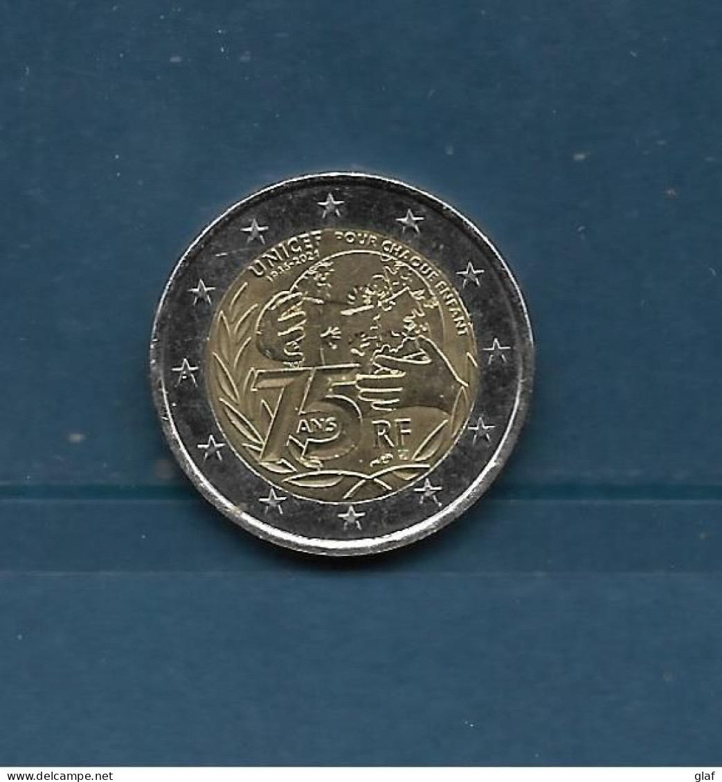 2 Euros "75e Anniversaire De L’UNICEF" 2021 - Très Beau - Other & Unclassified