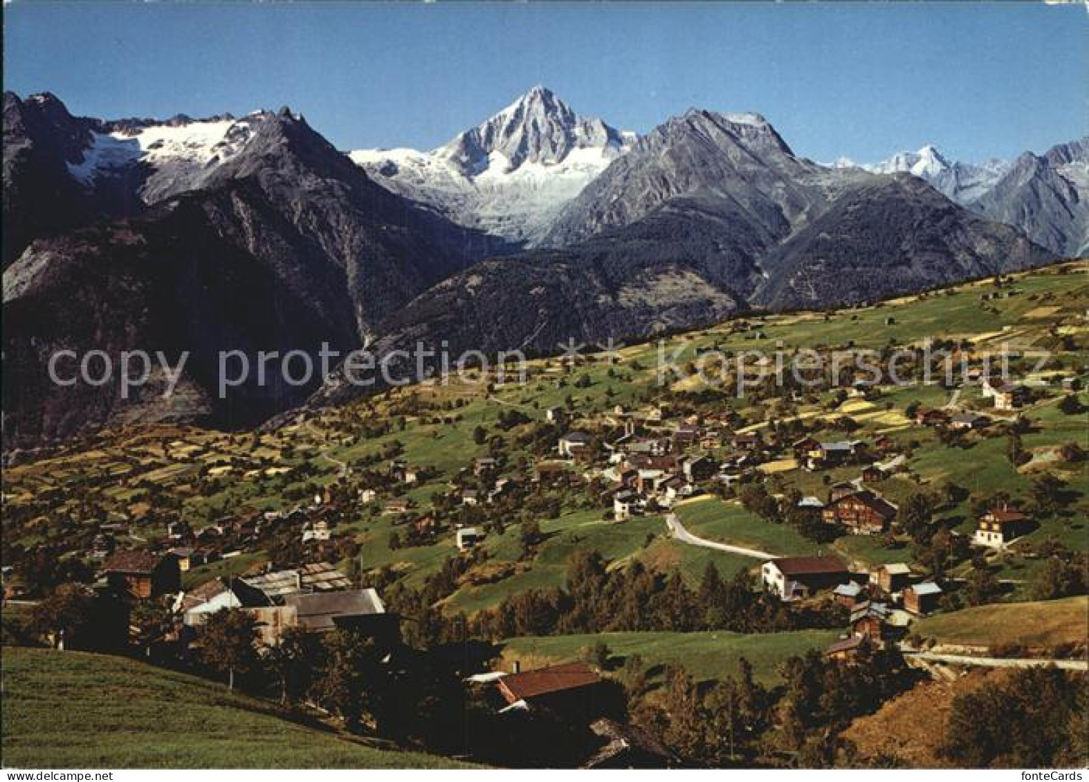 12493683 Buerchen Panorama Mit Bietschhorn Berner Alpen Buerchen - Andere & Zonder Classificatie