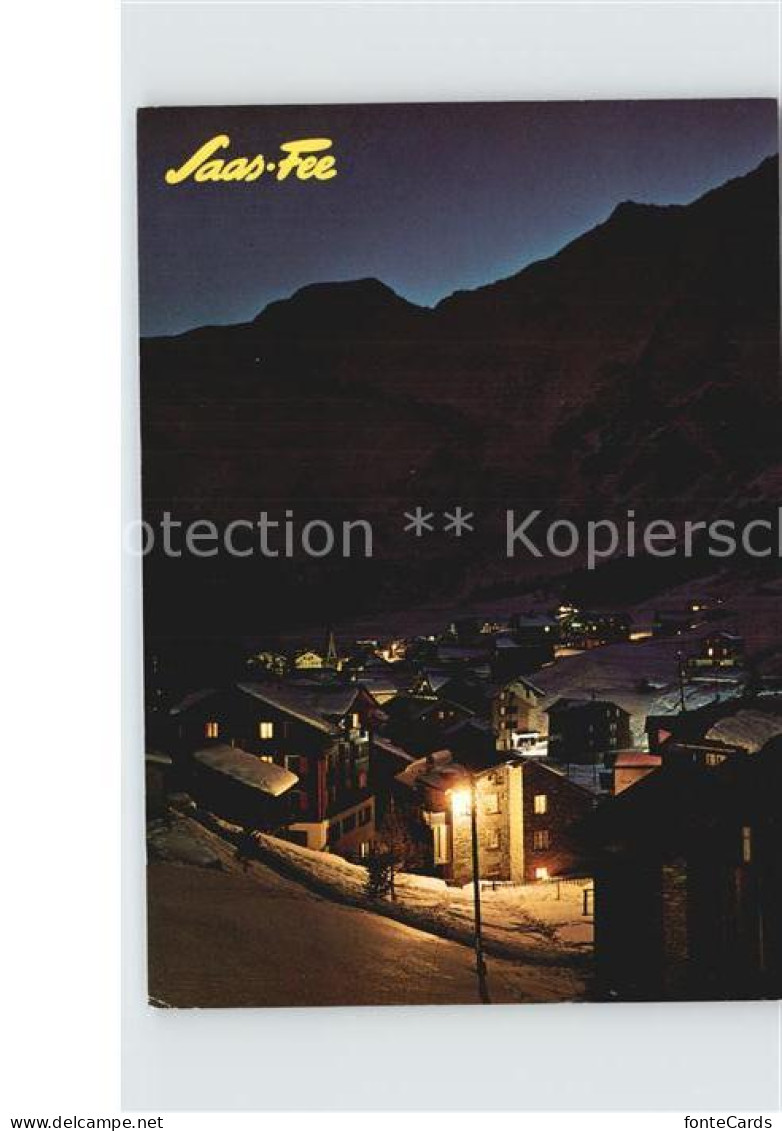 12489008 Saas-Fee Alphubel Taeschhorn Nacht Saas-Fee - Andere & Zonder Classificatie