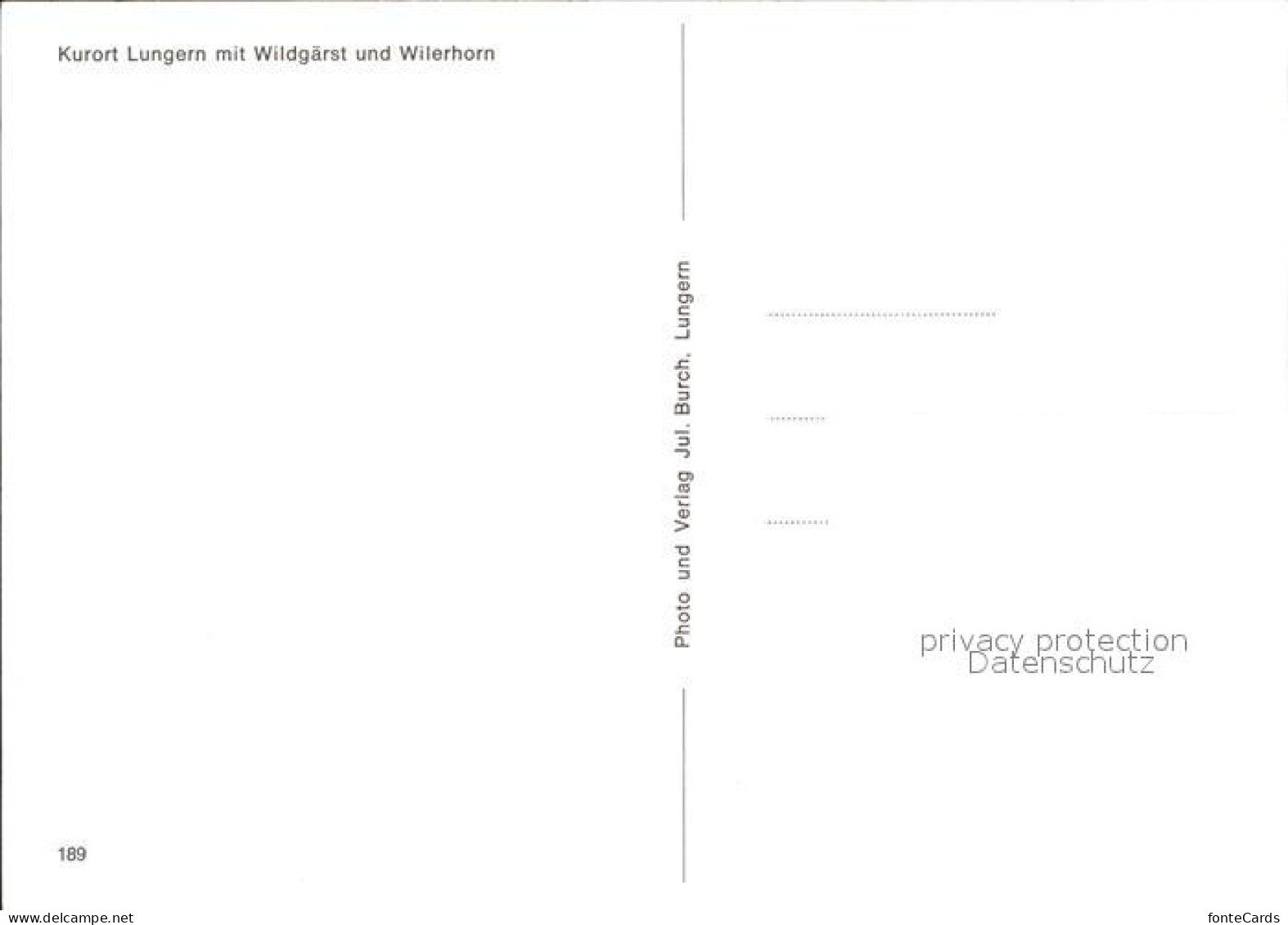 12488862 Lungern Wildgaerst Wilerhorn Lungern - Andere & Zonder Classificatie