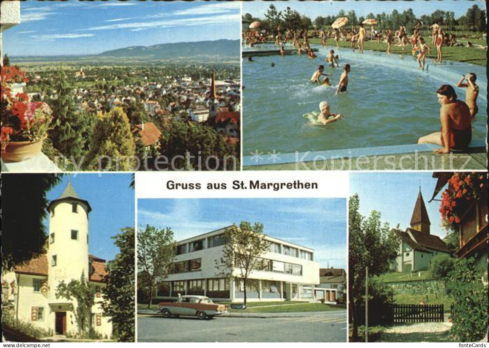 12488858 St Margrethen SG Schwimmbad Schloessli Bergsteig Altes Kirchli  St Marg - Autres & Non Classés