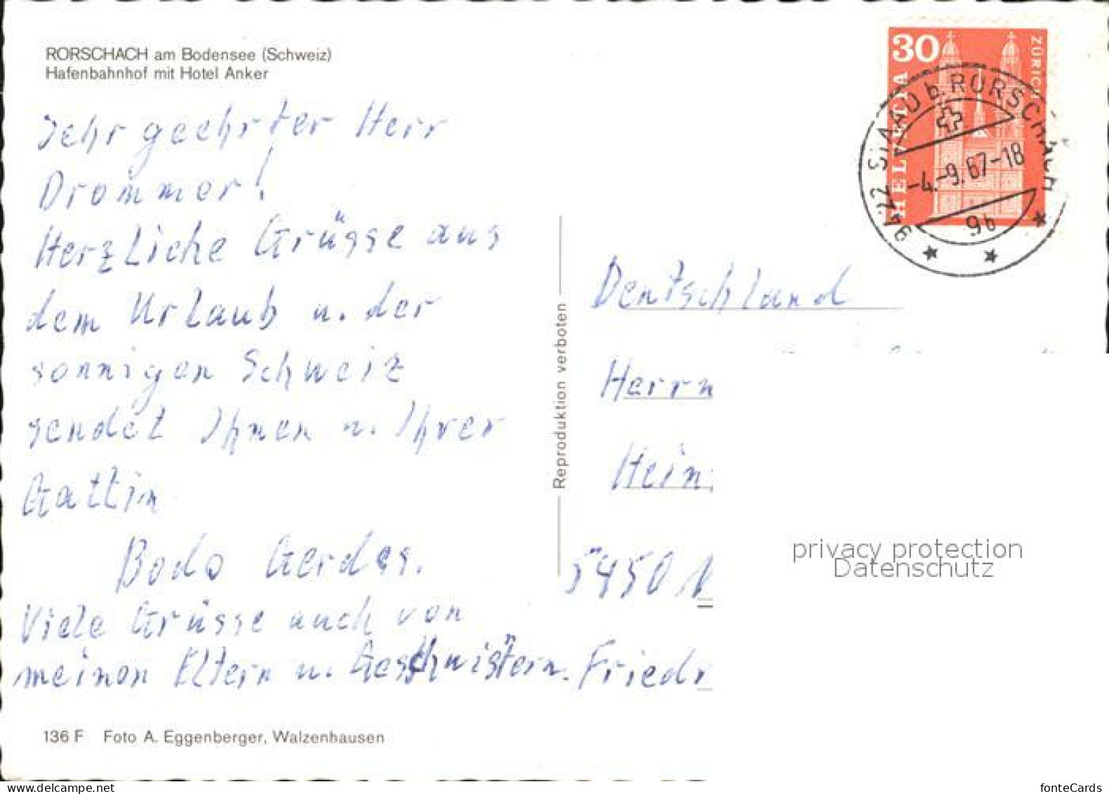 12488613 Rorschach Bodensee Hafenbahnhof Mit Hotel Anker Rorschach - Andere & Zonder Classificatie