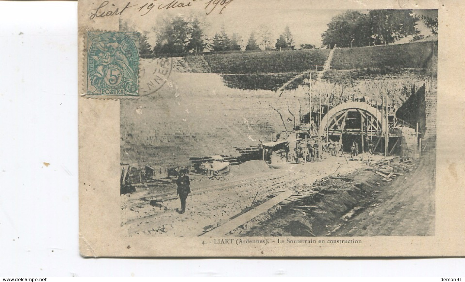 CPA - LIART - Le Souterrain En Construction - Animée - - Sonstige & Ohne Zuordnung