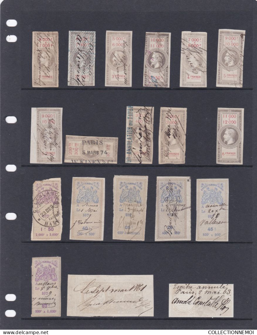 Petit LOT DE TIMBRES D' Effets De Commerces - Stamps