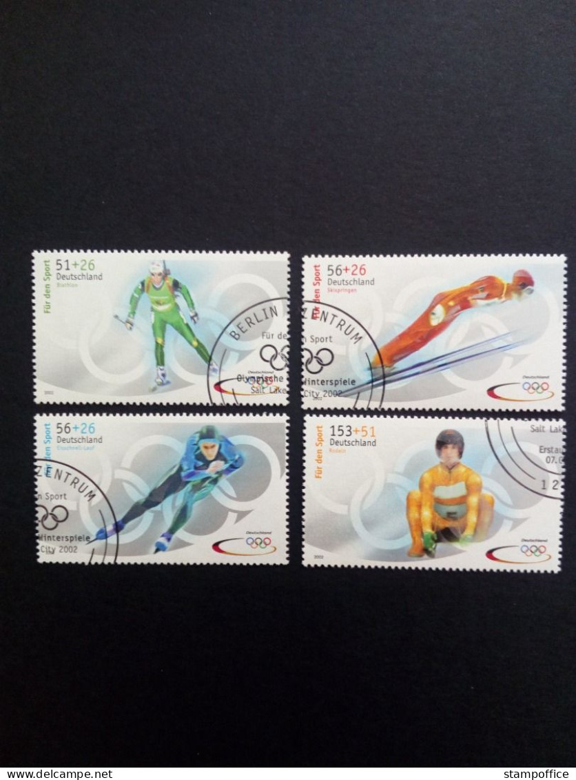 DEUTSCHLAND MI-NR. 2237-2240 GESTEMPELT(USED) WINTEROLYMPIADE 2002 SALT LAKE CITY BIATHLON SKI SPRINGEN EISSCHNELLAUF - Used Stamps