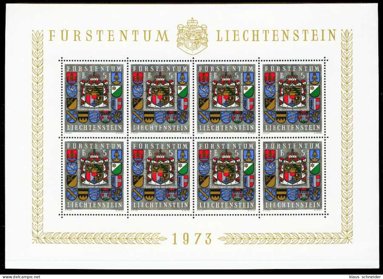 LIECHTENSTEIN BLOCK KLEINBOGEN Nr 590I Postfrisch KLEIN S019472 - Blocks & Kleinbögen