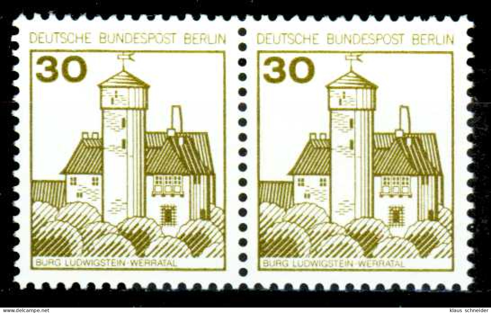 BERLIN DS BURGEN U. SCHLÖSSER Nr 534A Postfrisch WAAGR S00F112 - Unused Stamps