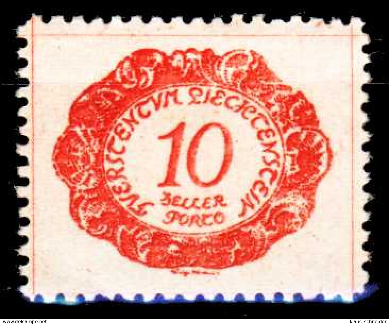 LIECHTENSTEIN PORTOMARKEN 1920 Nr 2 Postfrisch X26419E - Segnatasse