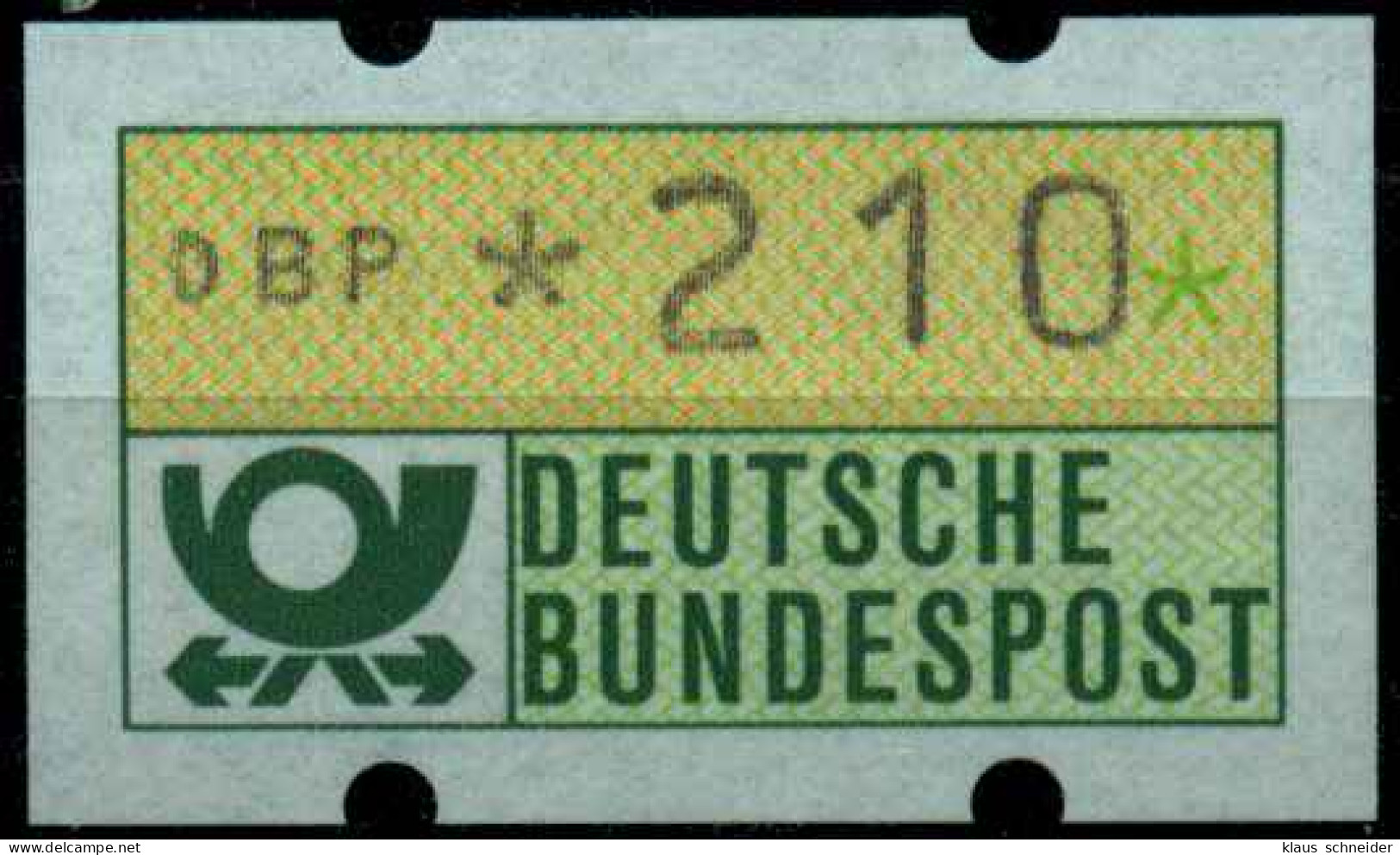 BRD ATM 1981 Nr 1-1-210R Postfrisch S4AF916 - Machine Labels [ATM]