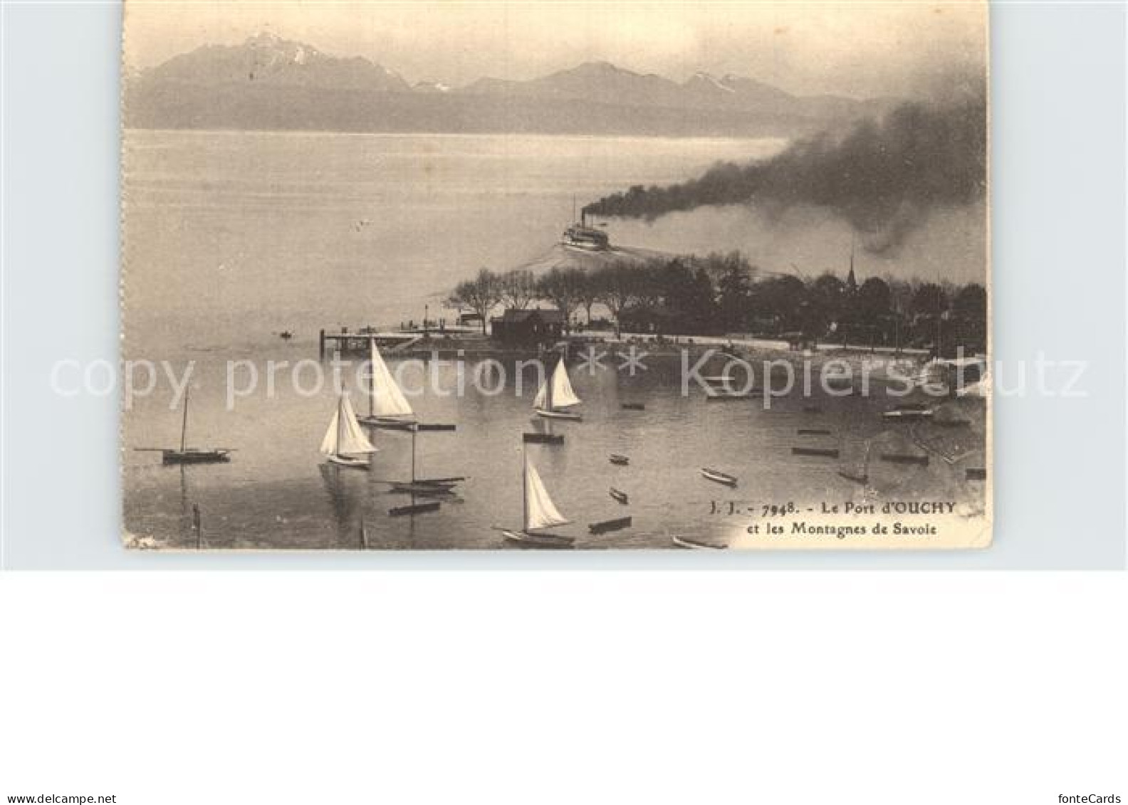 12481110 Zuerich ZH Le Port D Ouchy Et Les Montagnes De Savoie Zuerich - Autres & Non Classés