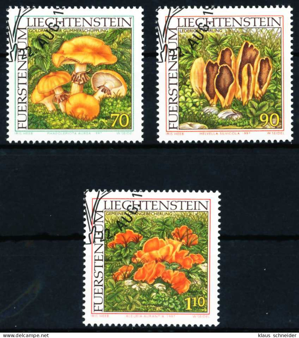 LIECHTENSTEIN 1997 Nr 1152-1154 Gestempelt SA19286 - Gebruikt