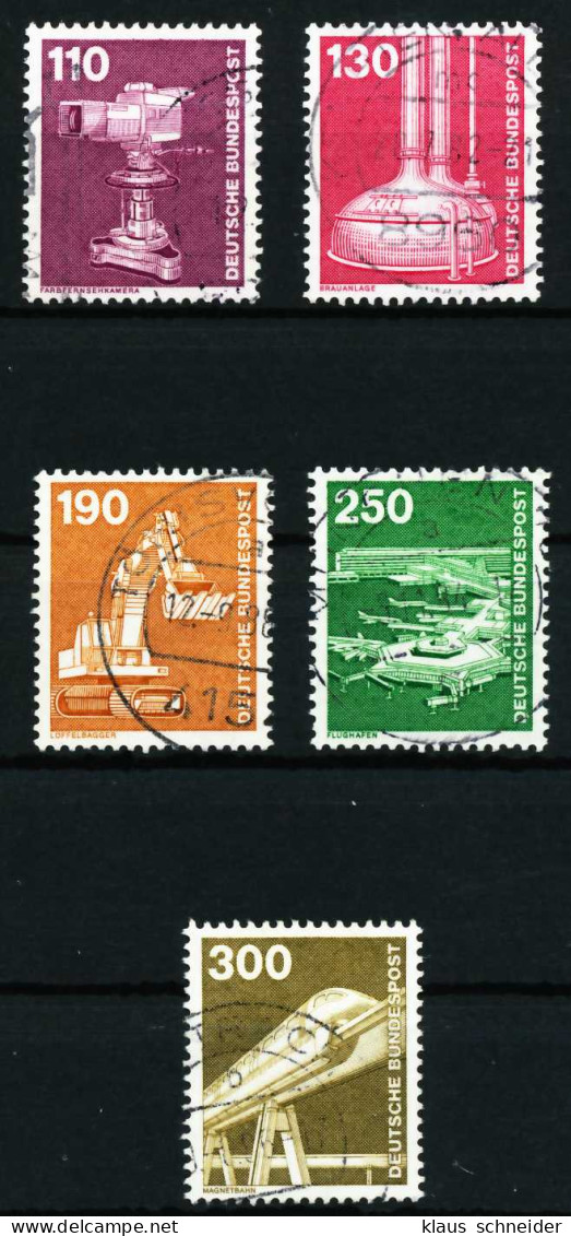 BRD DS INDUSTRIE U. TECHNIK Nr 1134-1138 ZENTR- X66C422 - Used Stamps