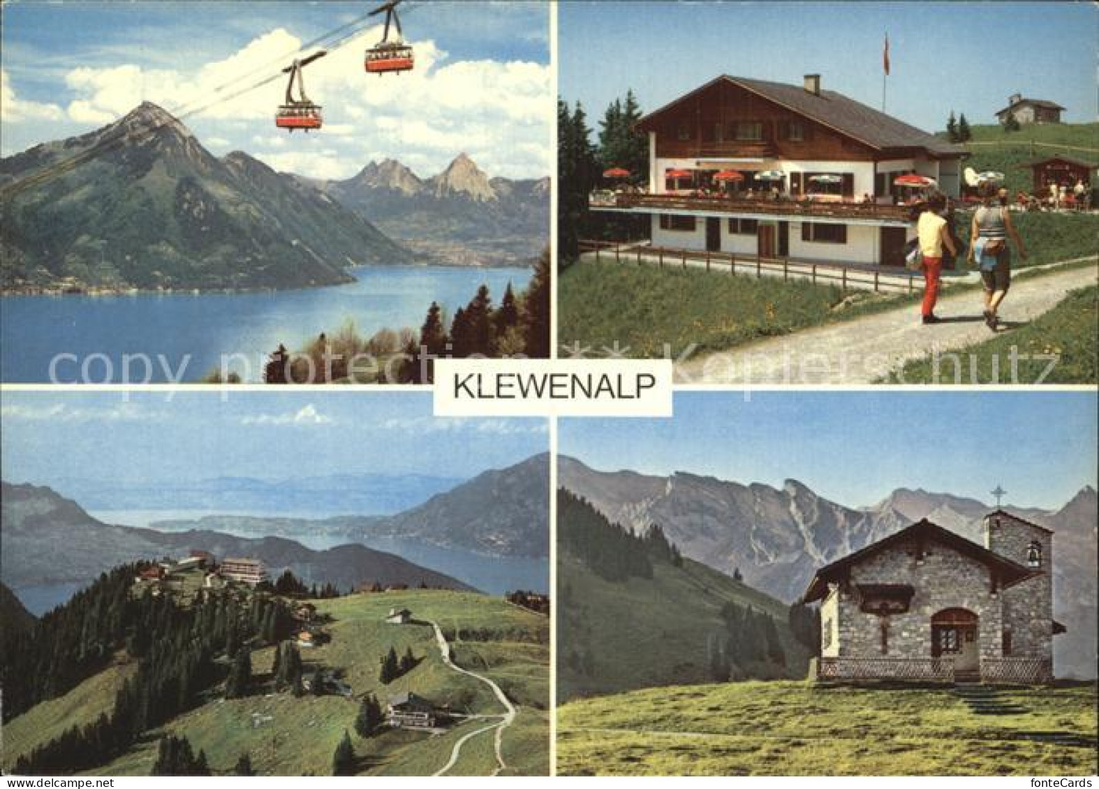 12479852 Klewenalp Seilbahn Bergrestaurant Alpstuebli Fliegeraufnahme Kapelle Kl - Sonstige & Ohne Zuordnung