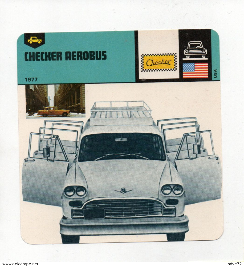 FICHE AUTOMOBILE - CHECKER AEROBUS - Auto's