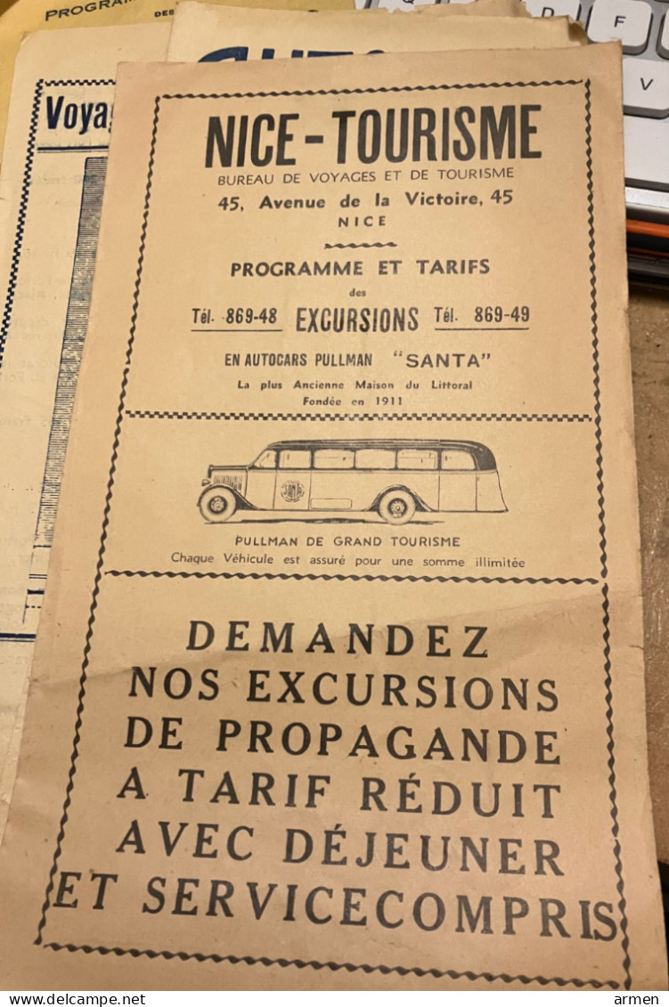 Document Historique 8 excursions PLM TOURISTIQUE Autocars Nice Cannes Corse