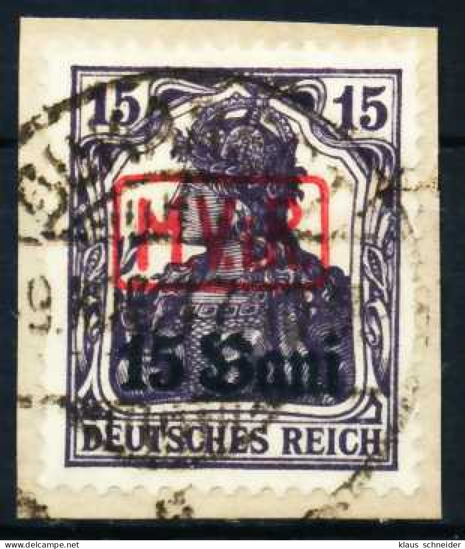 BES 1WK D-MV RUMÄNIEN Nr 1 Gestempelt Briefstück Zentrisch X68F54A - Besetzungen 1914-18