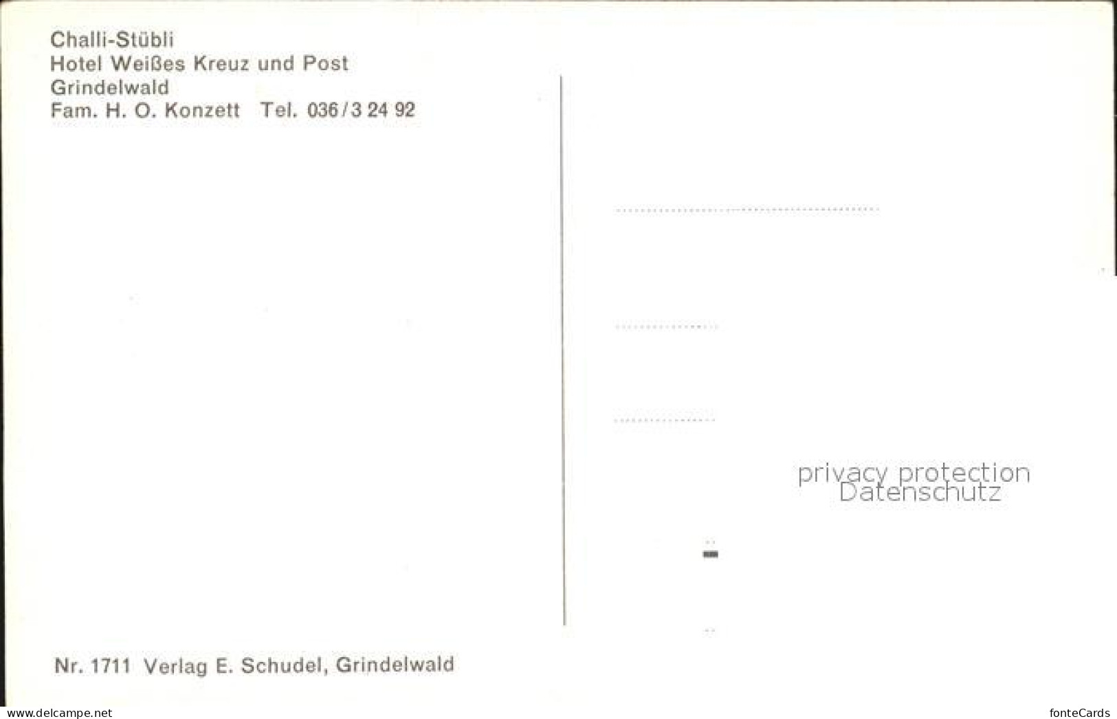 12477430 Grindelwald Hotel Weisses Kreuz Und Post Challi-Stuebli Grindelwald - Andere & Zonder Classificatie