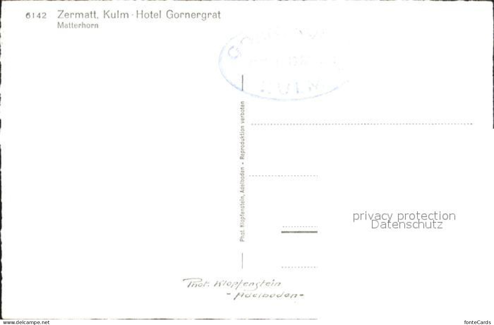 12477331 Zermatt VS Kulmhotel Gornergrat Mit Matterhorn  - Other & Unclassified