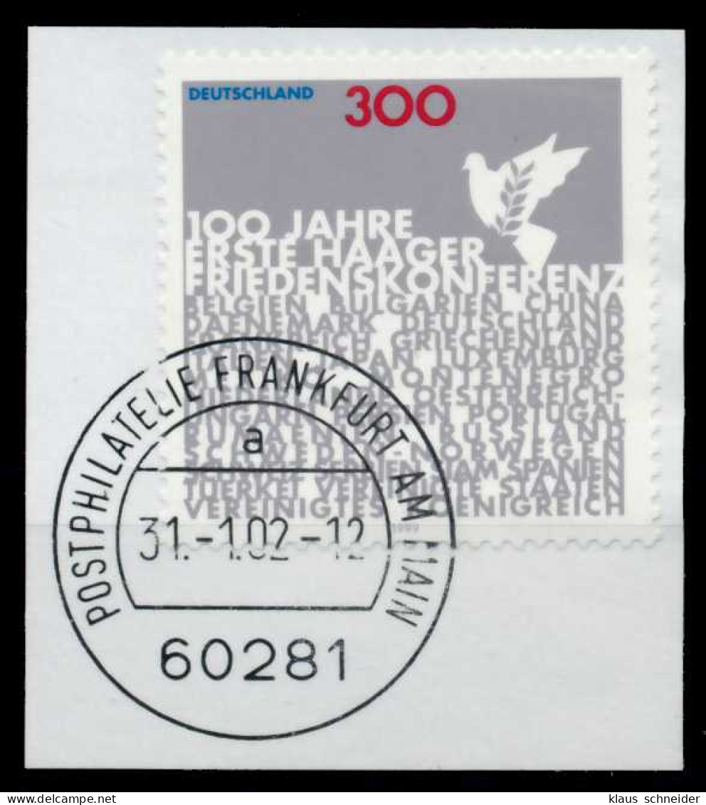 BRD 1999 Nr 2066 Gestempelt Briefstück Zentrisch X6D1276 - Oblitérés