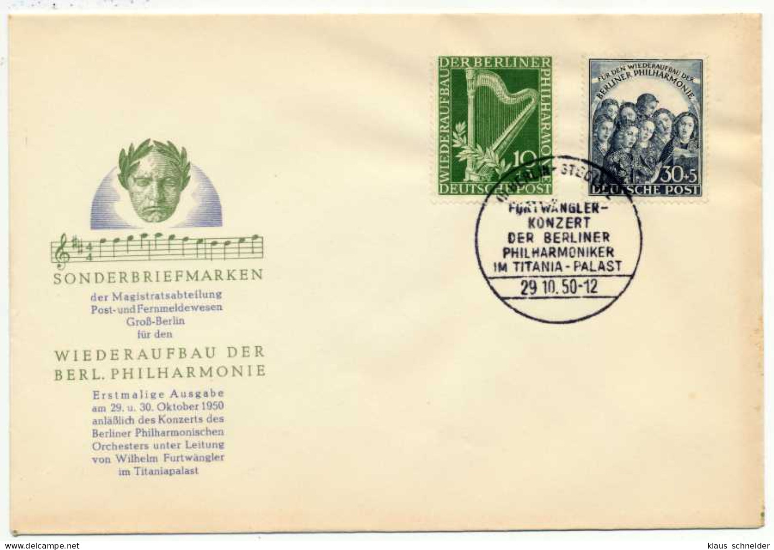 BERLIN 1950 Nr 72 Und 73 BRIEF FDC X7256C6 - Lettres & Documents