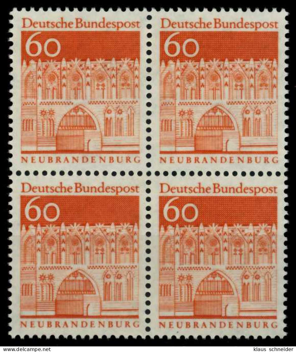 BRD DS D-BAUW. 2 Nr 496 Postfrisch VIERERBLOCK X72EFAA - Unused Stamps