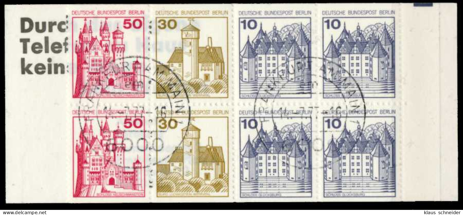 BERLIN MARKENHEFTCHEN Nr MH 12aoZ Zentrisch Gestempelt S511A8A - Postzegelboekjes