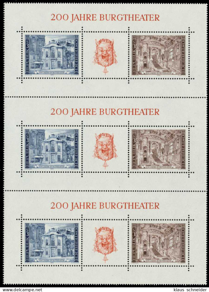 ÖSTERREICH Block 3 Postfrisch URA S5AAD32 - Blocks & Sheetlets & Panes