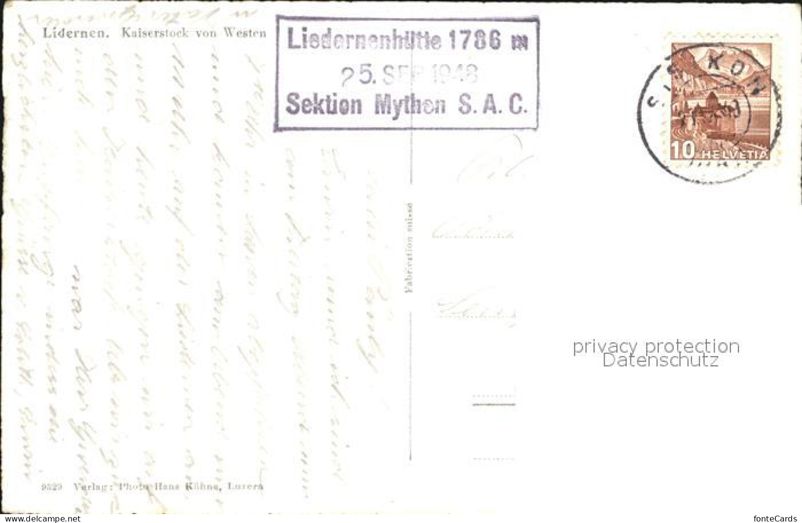 12476198 Lidernenhuette Kaiserstock Von Westen Riemenstalden - Other & Unclassified