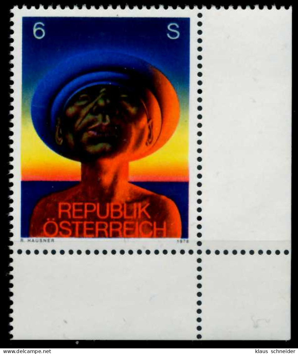 ÖSTERREICH 1978 Nr 1594 Postfrisch ECKE-URE X80988A - Ungebraucht