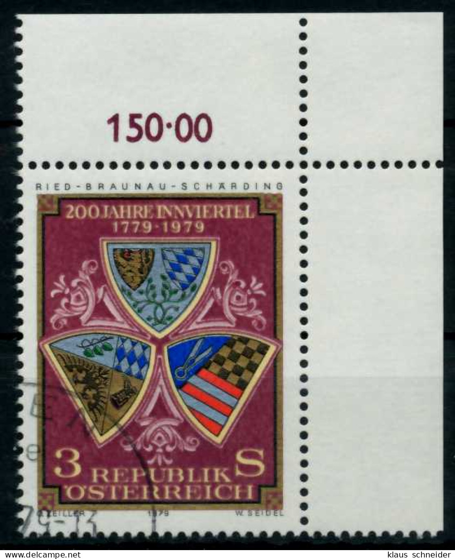 ÖSTERREICH 1979 Nr 1610 Gestempelt ECKE-ORE X80D84A - Oblitérés