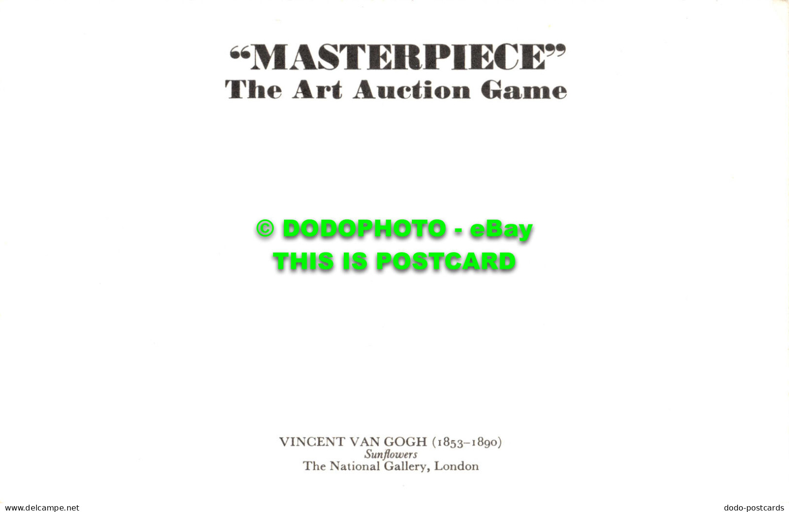 R542248 London. The National Gallery. Sunflowers. Masterpiece. The Art Auction G - Autres & Non Classés