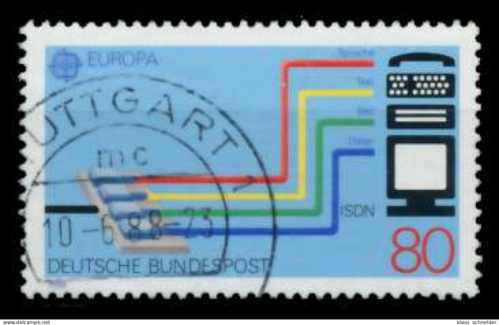 BRD BUND 1988 Nr 1368 Zentrisch Gestempelt X8B267E - Used Stamps