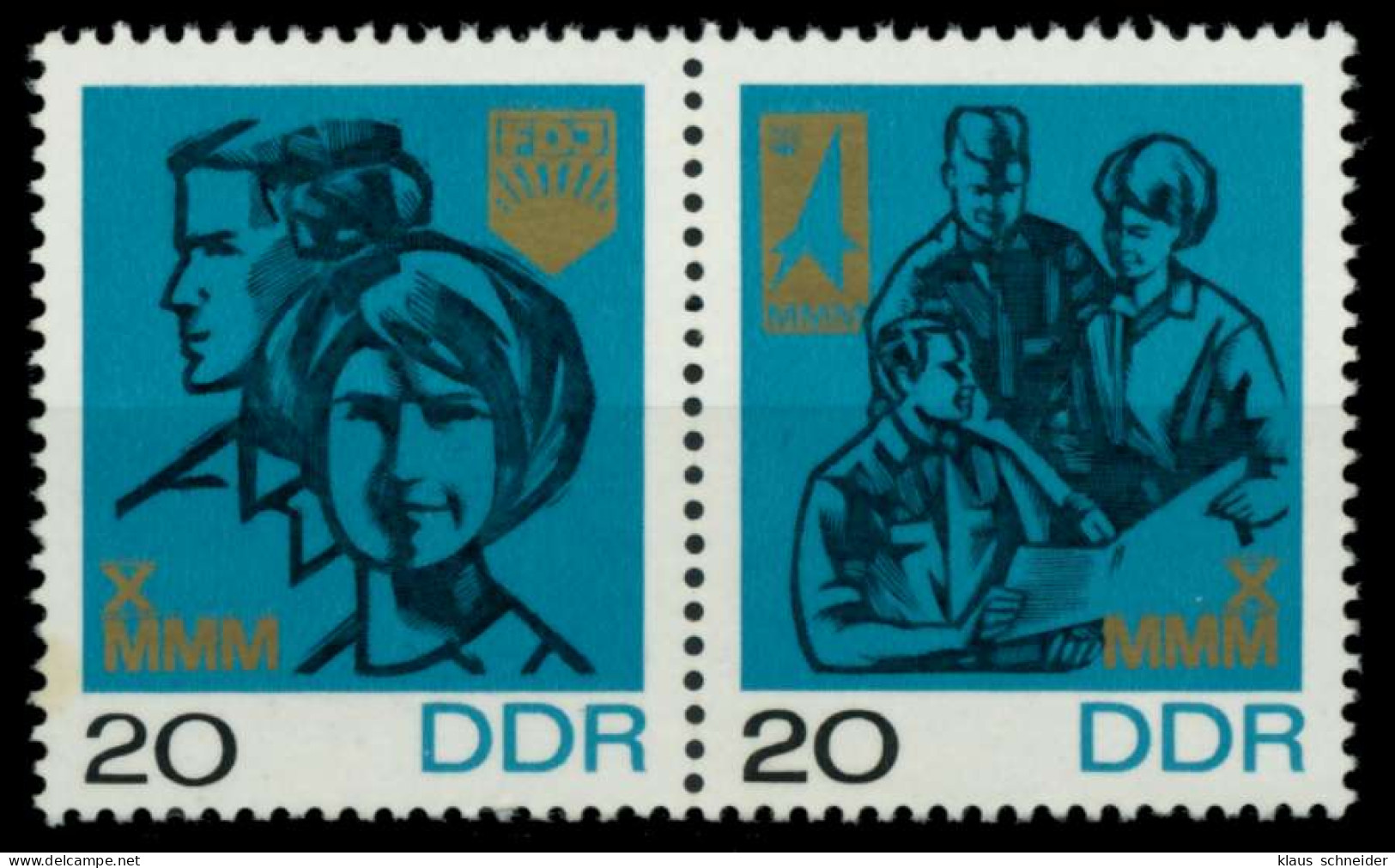 DDR ZUSAMMENDRUCK Nr WZd177 Postfrisch WAAGR PAAR X8D0C5A - Se-Tenant