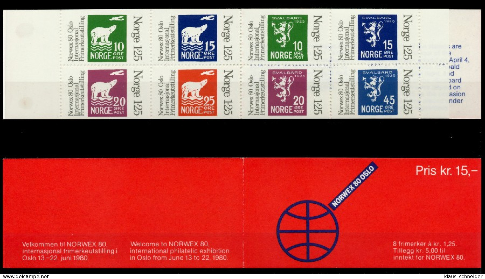 NORWEGEN MARKENHEFT Nr MH 01 Postfrisch S0339BA - Postzegelboekjes