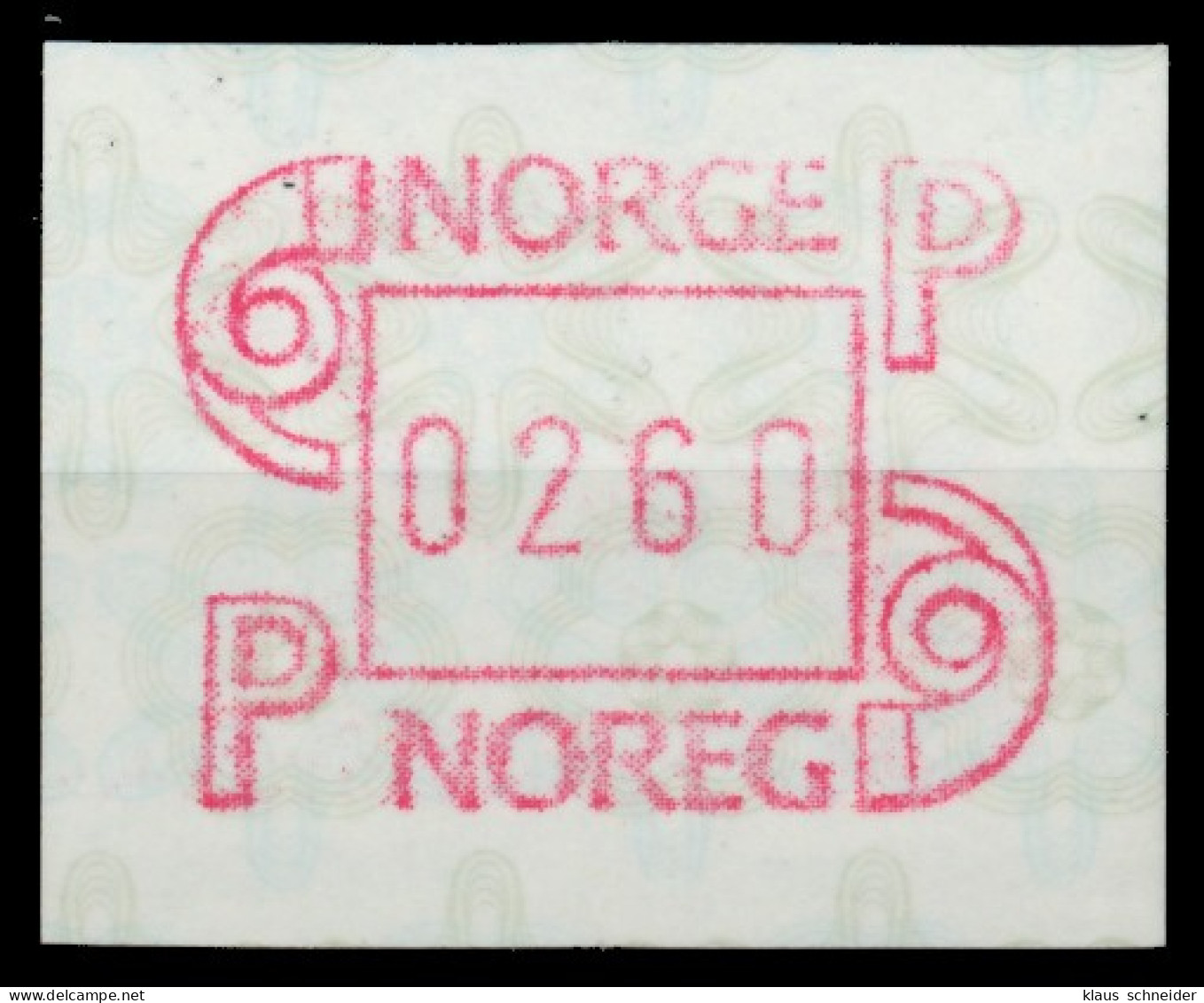 NORWEGEN ATM Nr ATM3-260 Postfrisch X911B32 - Machine Labels [ATM]