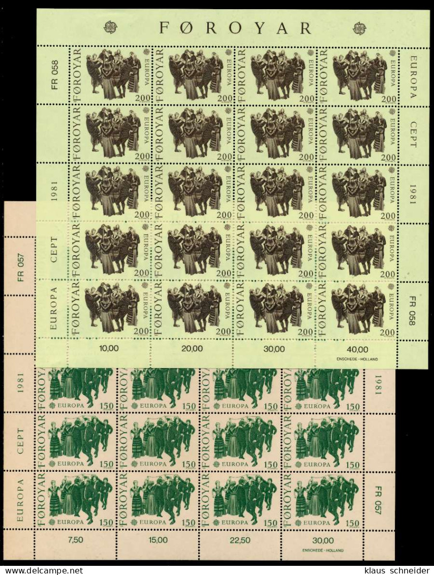 FÄRÖER Nr 63-64 Postfrisch BO X919EEE - Isole Faroer