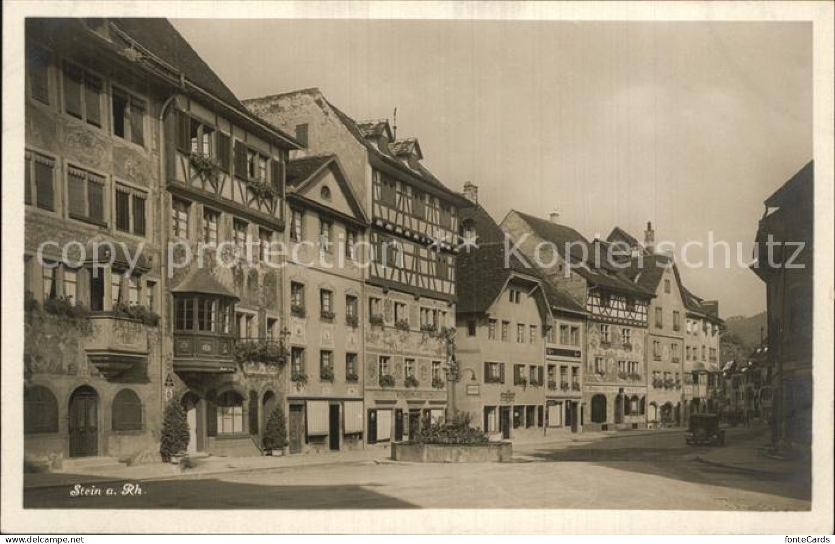 12475223 Stein Rhein Ortspartie Mit Brunnen Stein Am Rhein - Autres & Non Classés